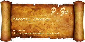 Parotzi Zsombor névjegykártya